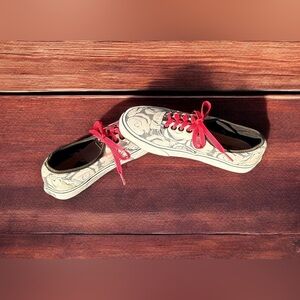 Vans Digi Roses Floral Lace Up Skateboard Sneakers Women’s Size 8 Mens Size 6.5